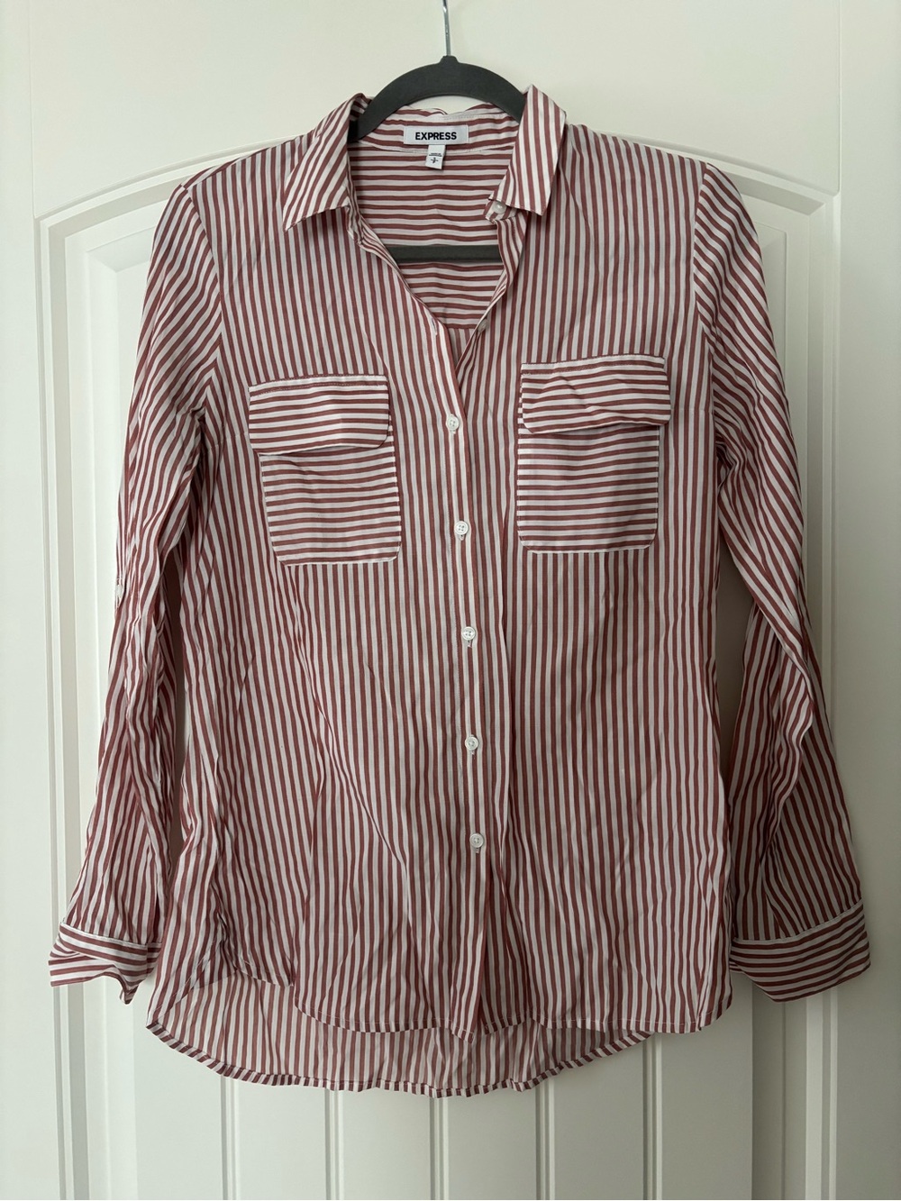 Express Vertical Striped Shirt